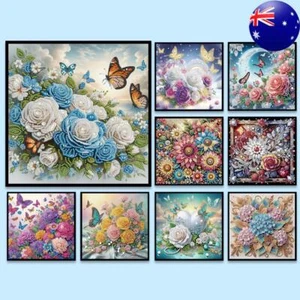 5D DIY Partial Special Shaped Drill Diamond Painting Kit Flower Decor30x30cm - Afbeelding 1 van 39