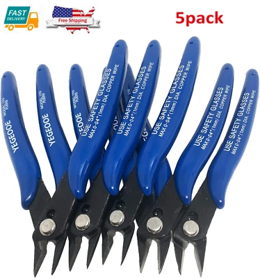 US Stock 170 Blue Flush Wire Cutter Diagonal Cutting Pliers Side Cutter Nipper - Image 1 of 4
