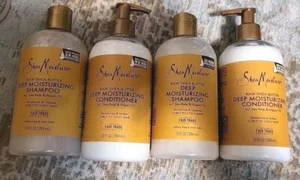 Shea Moisture Raw Shea Butter Moisture Retention (2)Shampoo (2)Conditioner 13oz - Picture 1 of 3