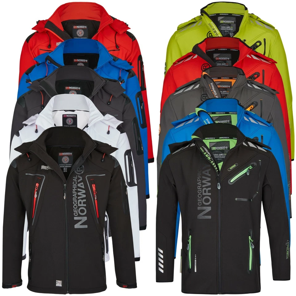 Geographical Norway Herren Softshell Regen Outdoor Jacke Softshelljacke S-7XL - Bild 1 von 1