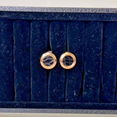 Gemelos Colibrí Cocodrilo Genuino Oro Rosa - EE. UU. Foto 1 de 3