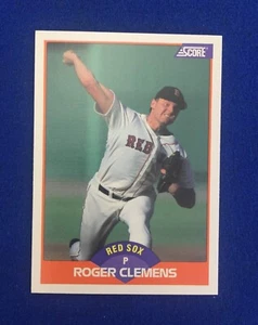 ERROR CARD - Roger Clemens Boston Red Sox Pitcher 1989 Score Baseball Card # 350 - Picture 1 of 3