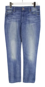 7 For All Mankind Straight Leg Vaqueros de Mujer W28 Triquitos Cremallera Azul - Imagen 1 de 15