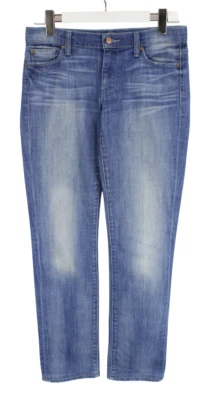 7 For All Mankind Straight Leg Vaqueros de Mujer W28 Triquitos Cremallera Azul - Imagen 1 de 4