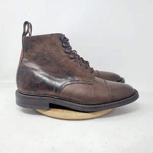Loake Boots Mens 10 Shilton Brown Leather Lace Up Dainite Sole Shoes England - Picture 1 of 16