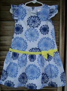 GYMBOREE navy & perwinkle starbursts drop waist dress~girl's size 2T~ - Picture 1 of 2