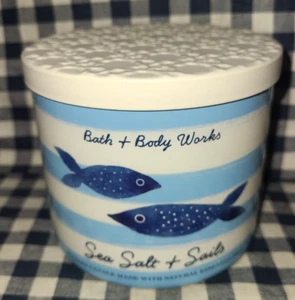 NEW Sea Salt & Sails LID 3-Wick Candle 25-45 burn hours 14 oz Bath & Body Works - Picture 1 of 1