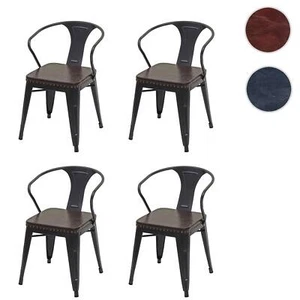 4er-Set Esszimmerstuhl HWC-H10d, Stuhl Küchenstuhl Metall Kunstleder Gastronomie - Bild 1 von 14
