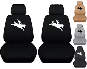 Juego de fundas de asiento de coche delanteras para Jeep Wrangler JK 2007-2017 diseño Bronc Rider - Imagen 1 de 12
