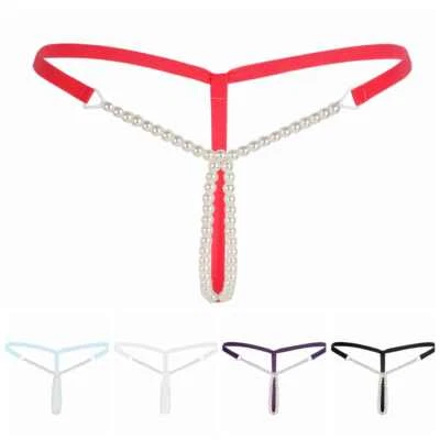 Damen Micro String Perlenstring Massage Perlen Tanga Slips Unterhose Dessous - Bild 1 von 2