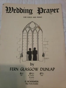 Hochzeitsgebet Noten von Fern Glasgow Dunlap für Stimme & Klavier 1947 - Bild 1 von 3