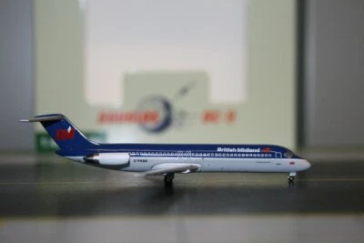 Aeroclassics 1:400 British Midland (BMI) Douglas DC-9-32 G-PKBE (AC411139) - Image 1 of 4