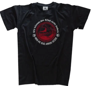 Wir können den Wind nicht ändern,aber die Segel T-Shirt L black o Wahl B&C#190 - Picture 1 of 1