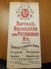 1901 Buffalo Sabes Rochester & Pittsburgh  Map Timetable Train NY Railway