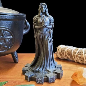 Brigid Statue Brigid Figurine Celtic Goddess Resin Sculpture Witch Wiccan Altar - Picture 1 of 5