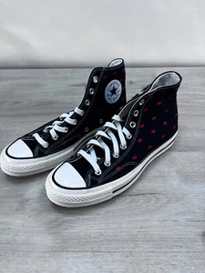 Scarpe unisex Converse M8 W10 Chuck Taylor 70 labbra ricamate Love Me nere ciao - Foto 1 di 10