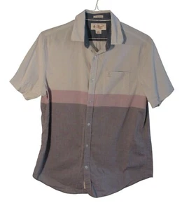 Penguin by Munsingwear L Heritage Slim Fit Shirt Gray Purple - Picture 1 of 3