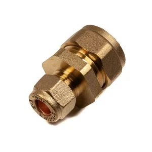 15mm x 8mm Compression Reducer Coupling Brass Plumbing Pipe Fitting Thunderfix - Picture 1 of 2