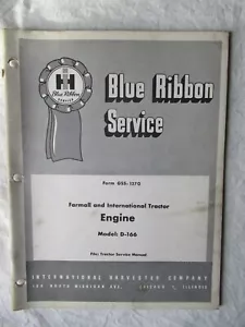 1960 IH International Farmall tractor engine D-166 repair shop service manual - Picture 1 of 9