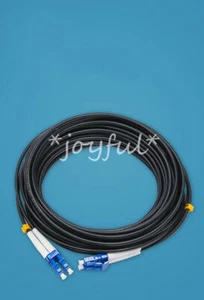150M Black Armored Fiber Cable LC-LC UPC SM 9/125 Duplex Fiber Optic Patch Cord - Afbeelding 1 van 1
