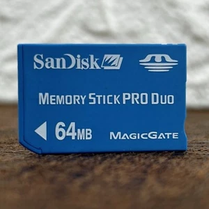 Sony 64mb Sony PSP Memory Stick Pro Duo Mark 2 Memory Card Camera CCD Cybershot - Picture 1 of 1