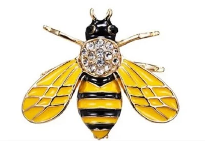 Brosche Anstecknadel Insekten Biene Vespe Fliege Mücke silber gold schwarz Pin - Bild 1 von 4