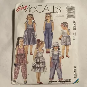 Easy McCall's Seeing Pattern 4775 Mameluco Solero Bolso Diadema Sin Cortar Niño 3 - Imagen 1 de 1