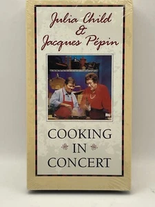 VTG Julia Child & Jacques Pepin Cooking in Concert (1994) VHS Sealed PBS Cooking - Picture 1 of 2