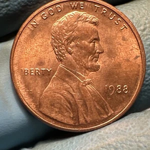 1988- P " Error Lincoln Memorial Cent -   "IIBERTY" Over Polish Penny Missing L - Picture 1 of 12