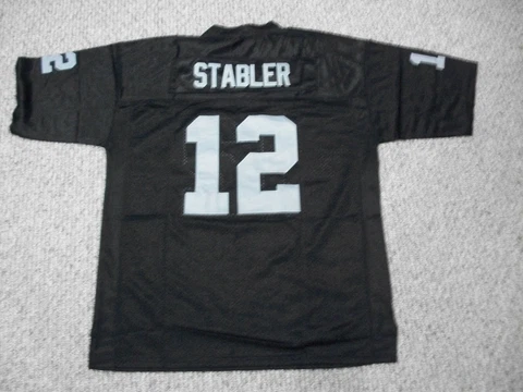 KEN STABLER Unsigned Custom LA Black Sewn New Football Jersey Sizes S-3XL Cover