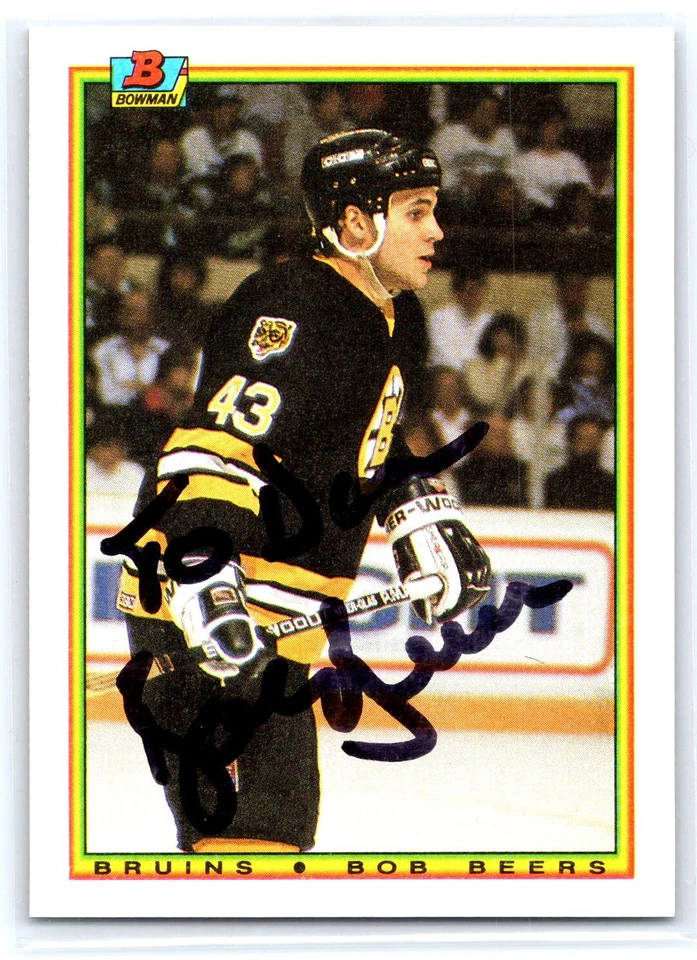 Bob Beers Autographed Signed Card 1990 Bowman #34    Auto - Image 1 of 2