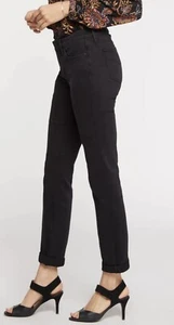 NWT $109 NYDJ Sheri Slim Ankle Lift Tuck Jeans with Roll Cuffs- Trinity- Size 6 - Picture 1 of 18