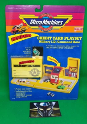 GALOOB - MICRO MACHINES - INSIDERS - CREDIT CARD PLAYSET- MILITARY I.D. CARD - Immagine 1 di 2