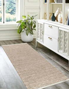 Jute Woven Runner Rug 2'X6' - Natural, Long Boho Farmhouse Rugs for Hallway, Liv - Picture 1 of 6