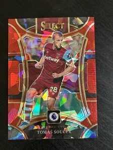 Tomáš Souček 2023-24 Panani Select #167 Red Cracked Ice Mezzanine West Ham - Picture 1 of 2