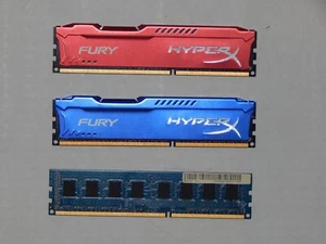 Lot of 2 HyperX Fury HX318C10F/4 (3x4GB) DDR3 PC3-14900 Memory RAM +other Nanya - Picture 1 of 6