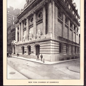 New York City c 1904 Chamber of Commerce Singer Sewing Machine HUGE Trade Card