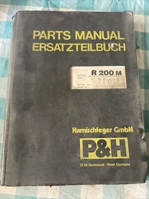 P&H Harnischfeger R-200M Crane Parts Manual Book Catalog Guide Shop List Service - Image 1 of 4