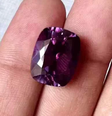 Natural Purple Sapphire Cushion Cut 3.05 Ct Certified Loose Gemstone With Gift - Image 1 of 4