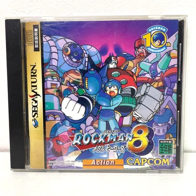 Rockman 8 Metal Heroes Mega Man Sega Saturn SS Game Capcom Japan Tested - Image 1 of 4
