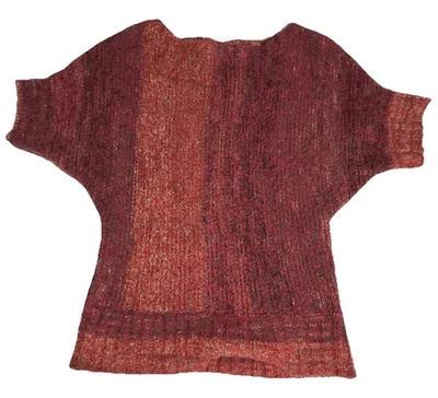 Suéter para mujer The Limited talla mediana jaspeado rojo manga corta cuadrado suéter Y2K Foto 1 de 4