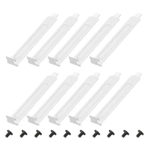 PCI Slot Cover Dust Filter, 10 Pcs Blanking Plate Expansion Blank Plate, White - Photo 1/6