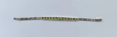 Vintage Sterling Silver And Peridot Bracelet - Image 1 of 4