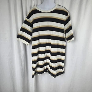 Wonder Nation Shirt Jungen XXL 18 schwarz weiß hellbraun gestreift Baumwolle Rundhalsausschnitt T-Shirt - Bild 1 von 10
