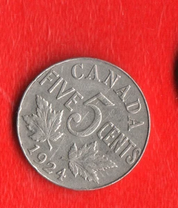 CANADA 5 CENTS 1924 - Picture 1 of 2