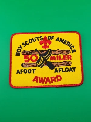 50 Miler Award Afoot Afloat Jacket Patch 5" BSA Boy Scouts Of America - Image 1 of 2