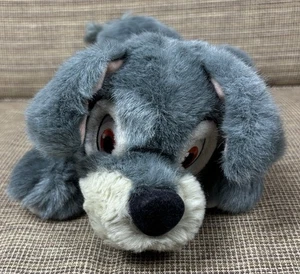 Vintage Walt Disney Company Lady And The Tramp Plush Gray Dog 13" Bean Bag - Picture 1 of 10