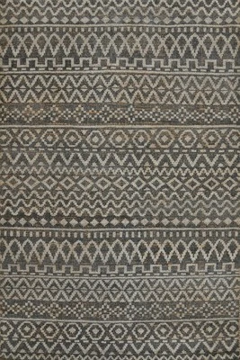 Geometric Moroccan Room Size Rug Gray/ Ivory Contemporary Oriental Carpet 6x8 - Image 1 of 4