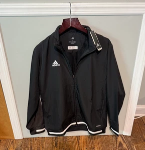 NEW Adidas Team Woven Track Jacket Men Size Large AeroReady Black White NWT - Picture 1 of 13