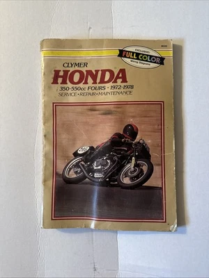 Manual de mantenimiento de reparación de servicio Clymer Honda 350-550cc Fours 1972-1978 Foto 1 de 4